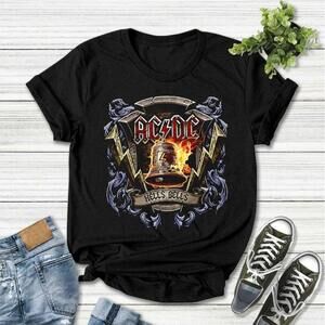 ACDC Hells Bells Retro Rock Band Concert Fan Merch Classic Unisex T-Shirt